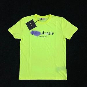 Palm Angels Men Neon Green T-Shirt ''M'' Casual